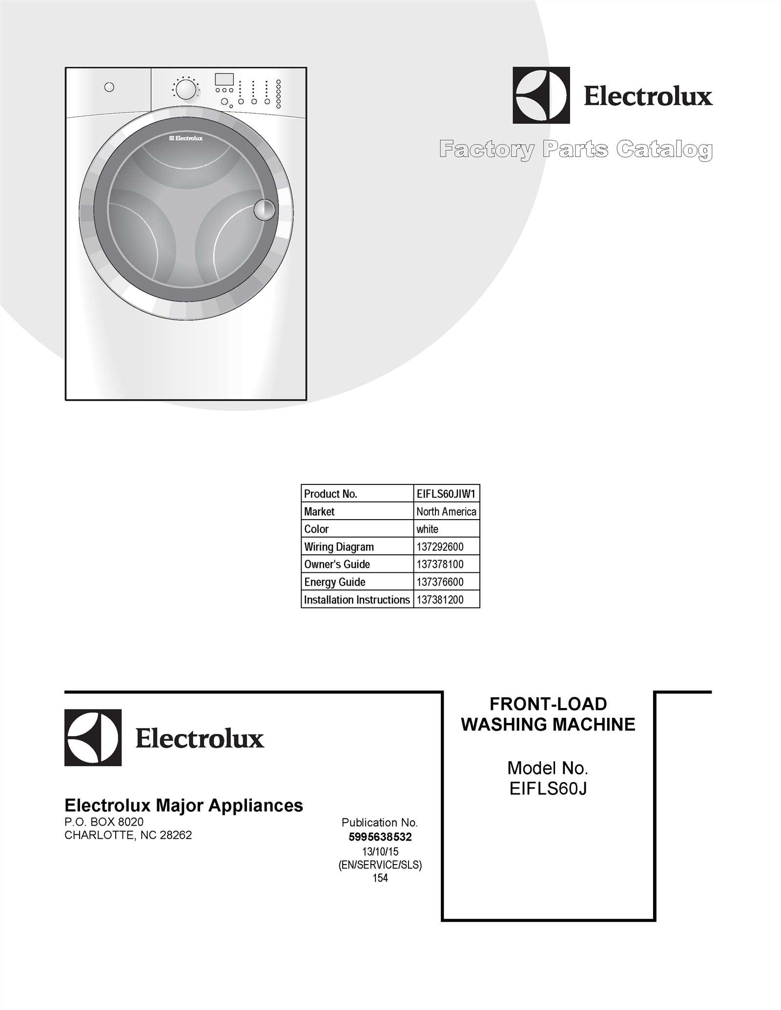 electrolux washer parts diagram