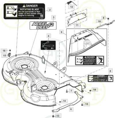 john deere 42c mower deck parts diagram