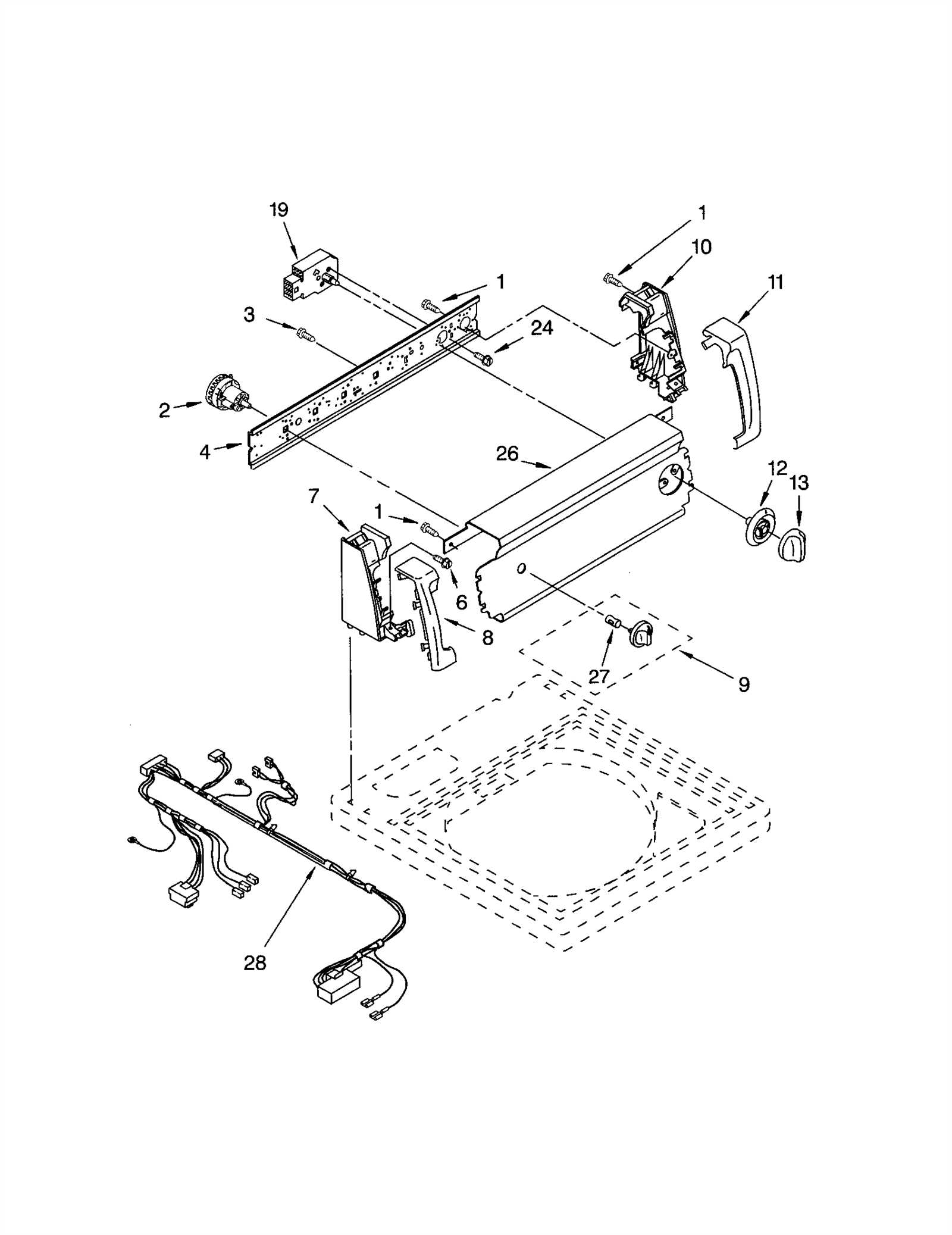 kenmore series 700 washer parts diagram