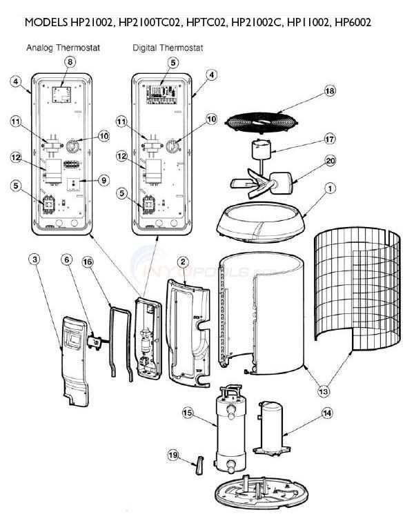 hayward heater parts diagram