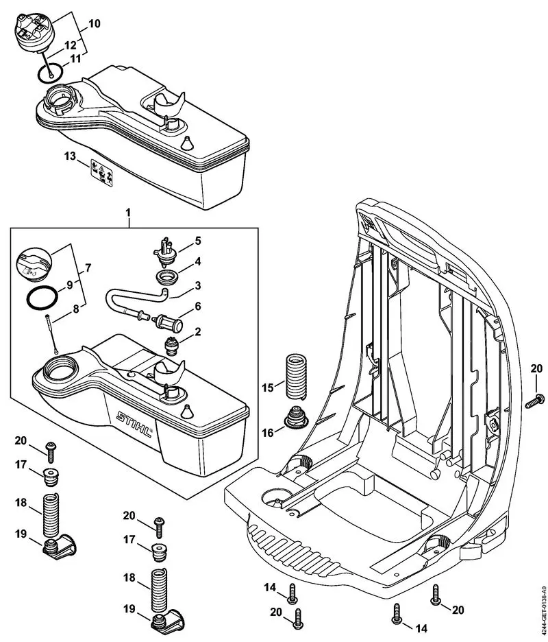 Comprehensive Fuel Tank Parts Diagram for Easy Reference