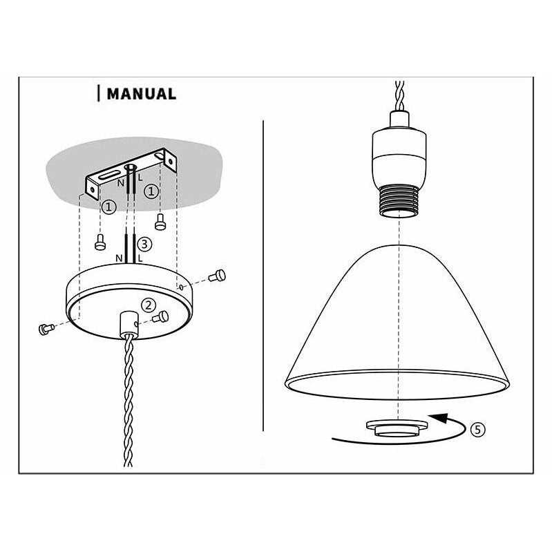 ceiling light fixture parts diagram