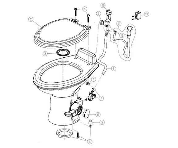 rv toilet parts diagram