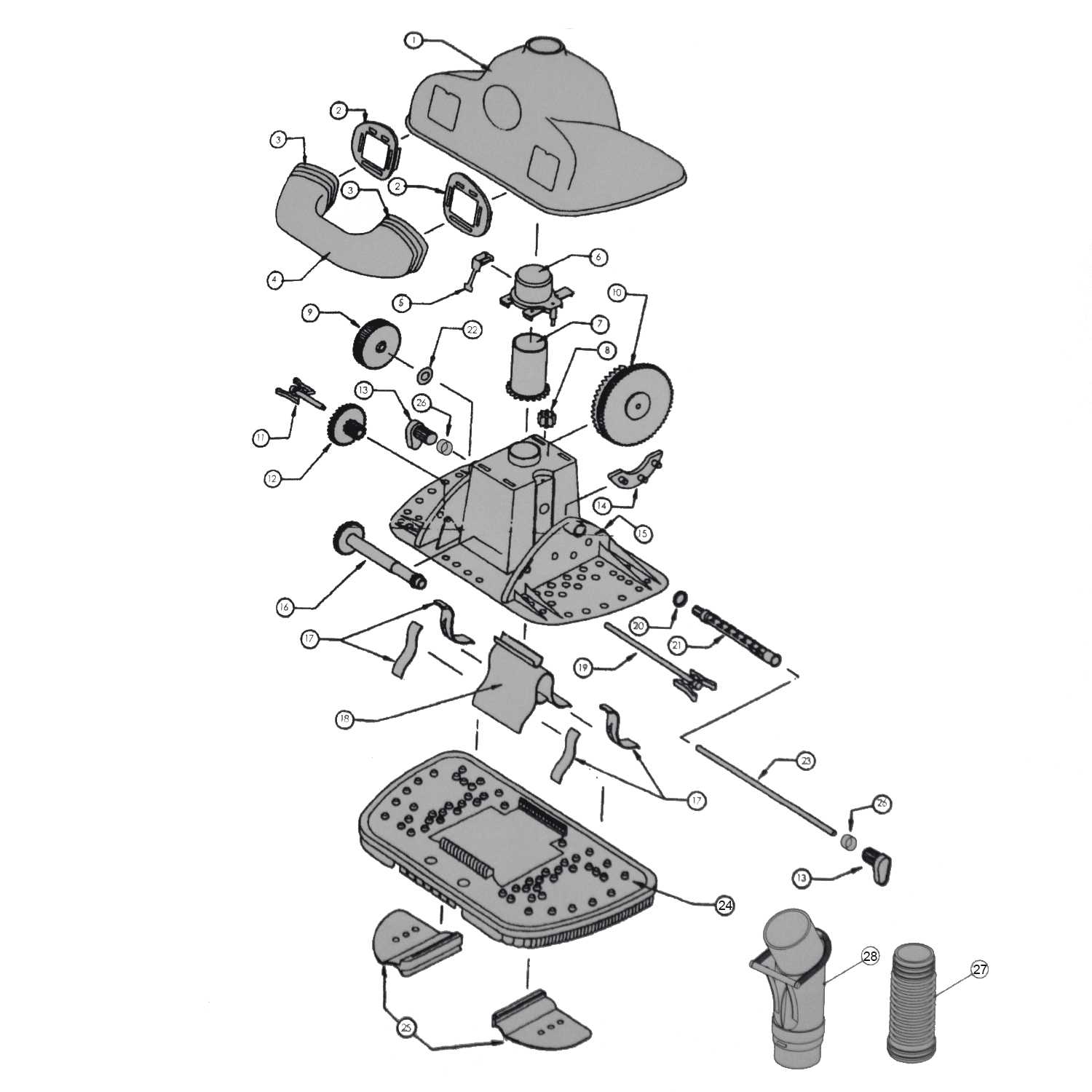 kreepy krauly parts diagram