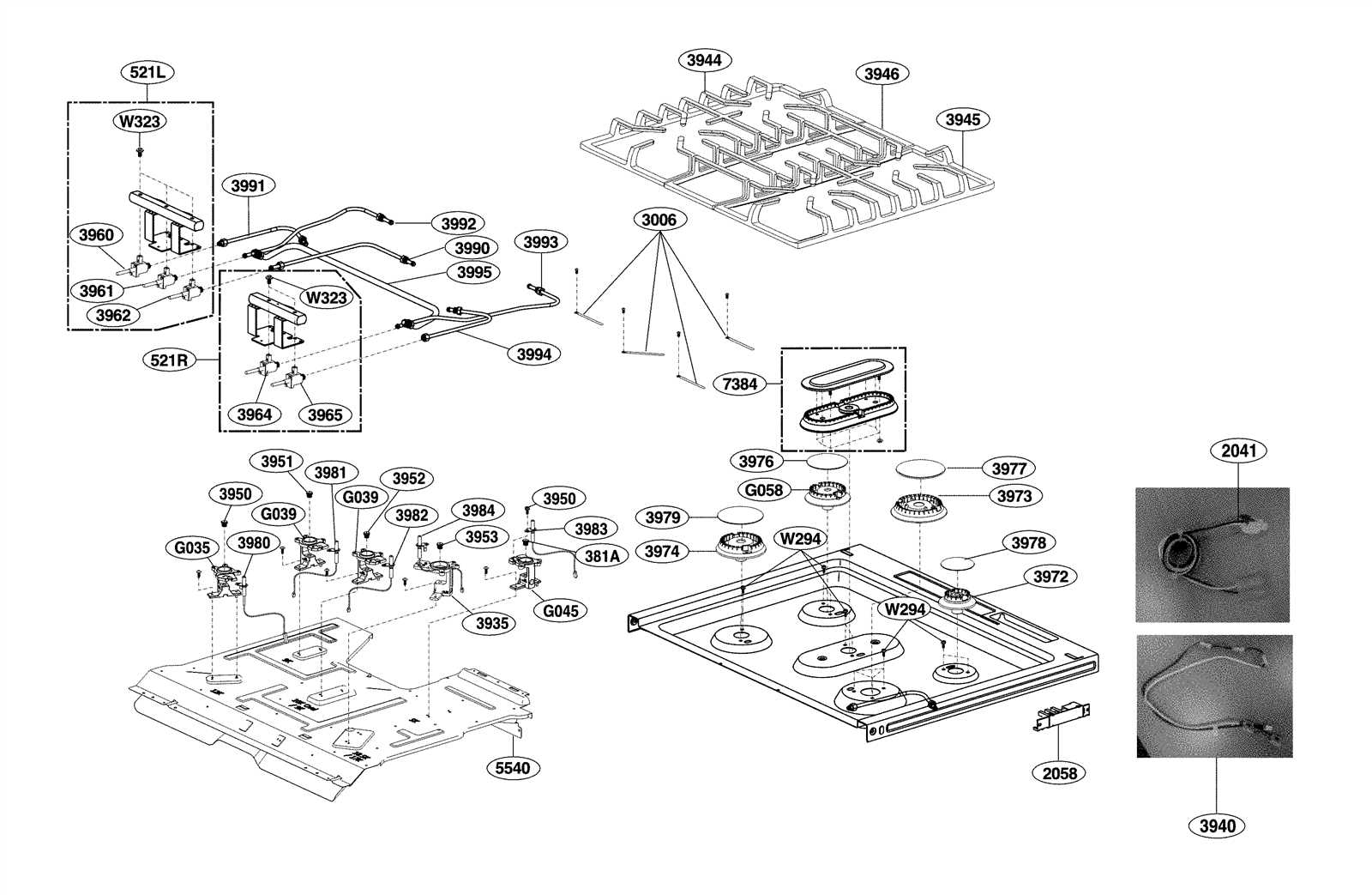 whirlpool gas stove parts diagram