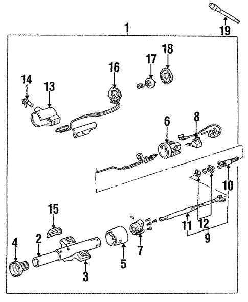 gm steering column parts diagram