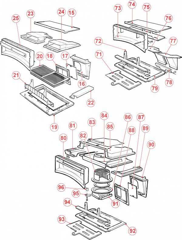 wood stove parts diagram