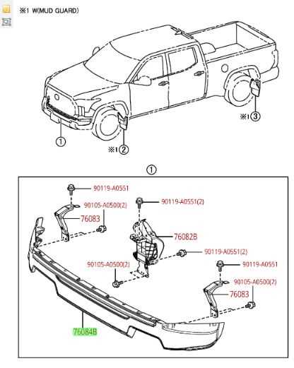 parts of a pickup truck diagram