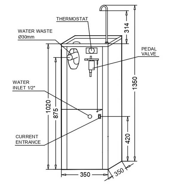 water fountain parts diagram