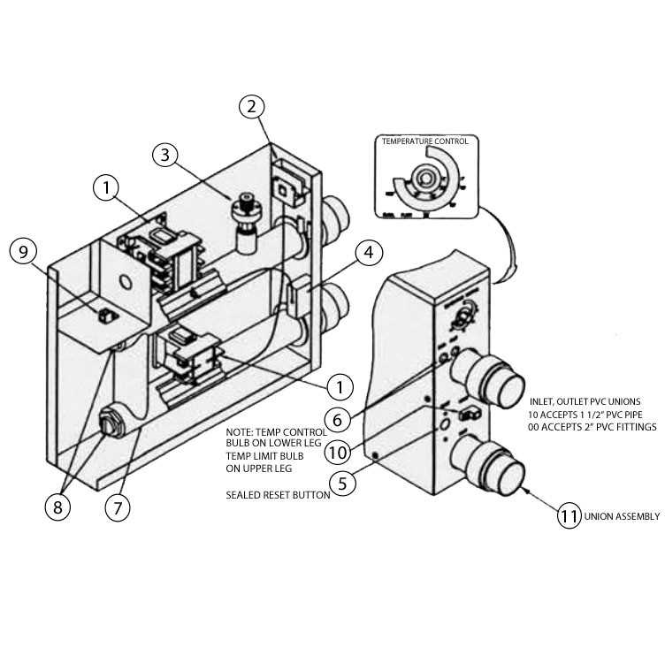 hayward heater parts diagram