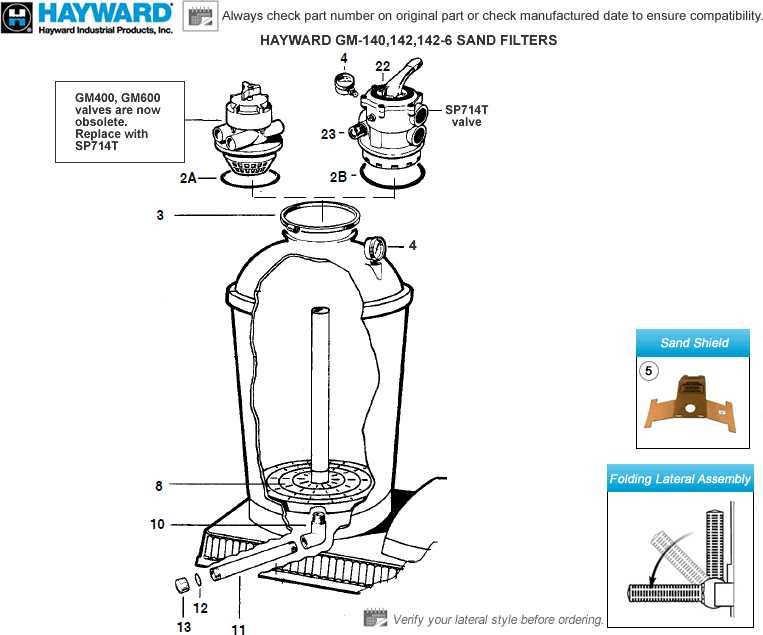 hayward pool filter parts diagram