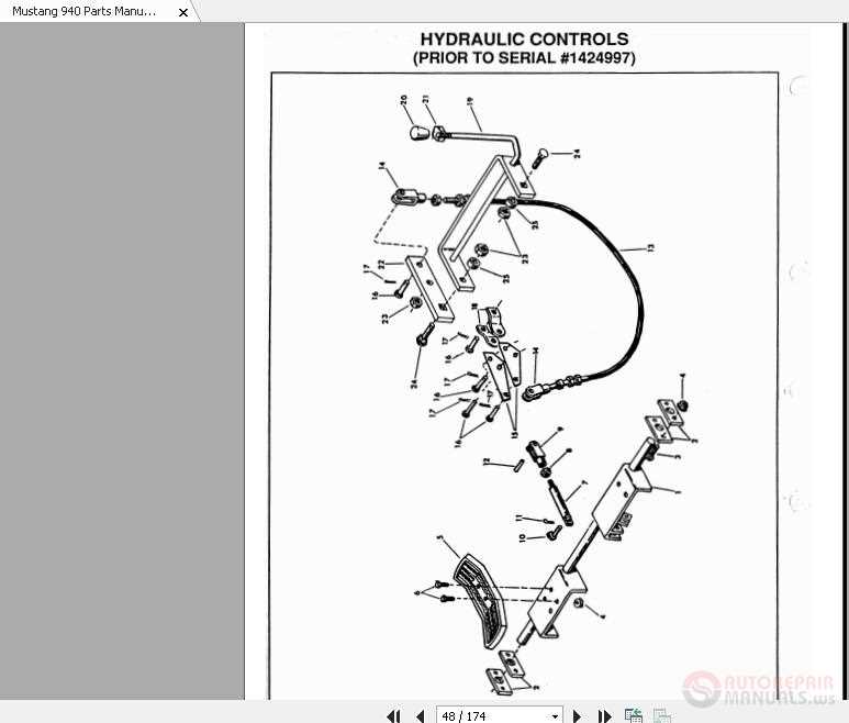 mustang skid steer parts diagram