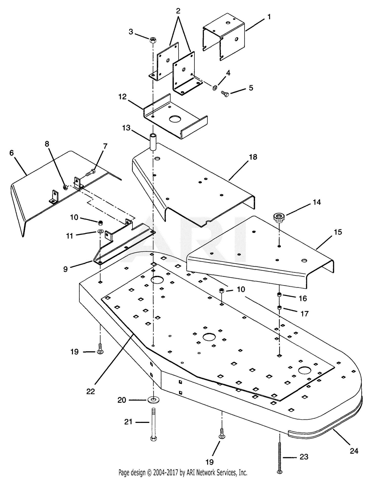 kubota mower deck parts diagram