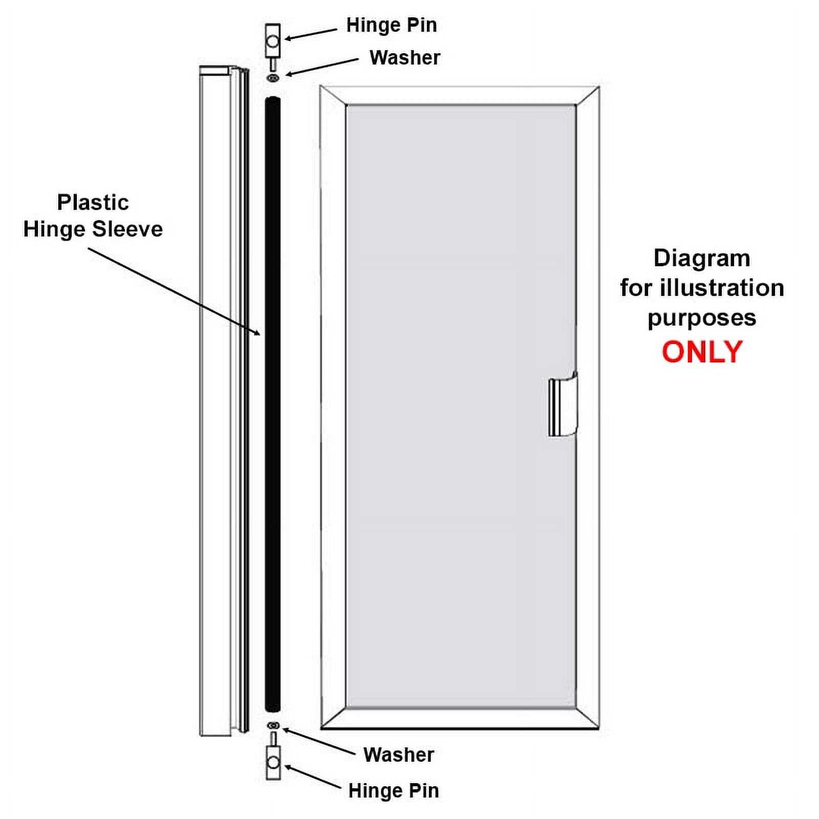 hinged shower door parts diagram