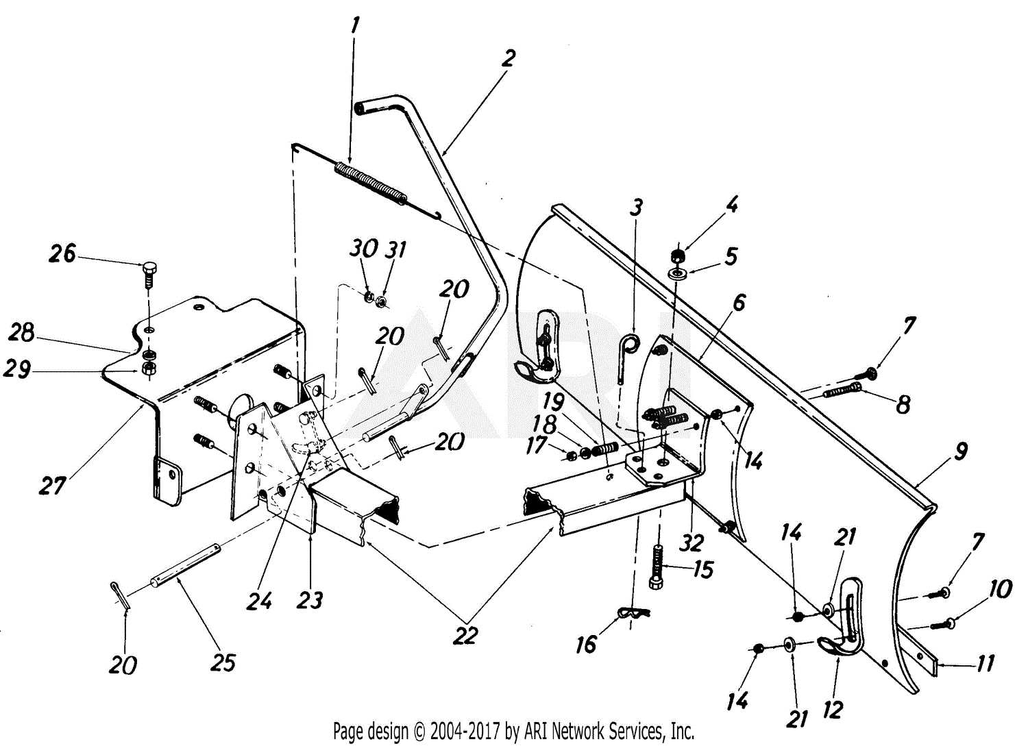 hiniker snow plow parts diagram