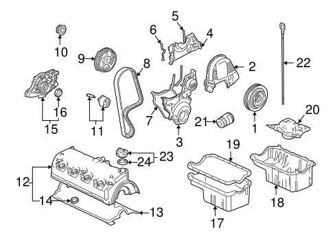 honda civic engine parts diagram