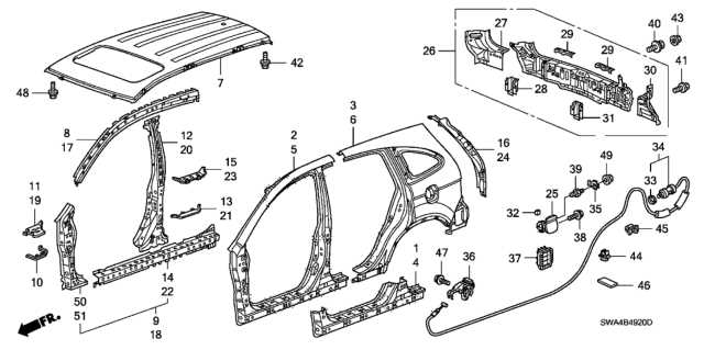 honda cr v body parts diagram