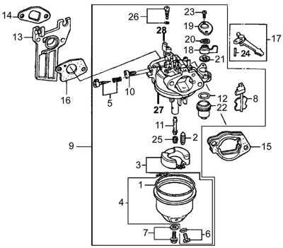 huayi carburetor parts diagram