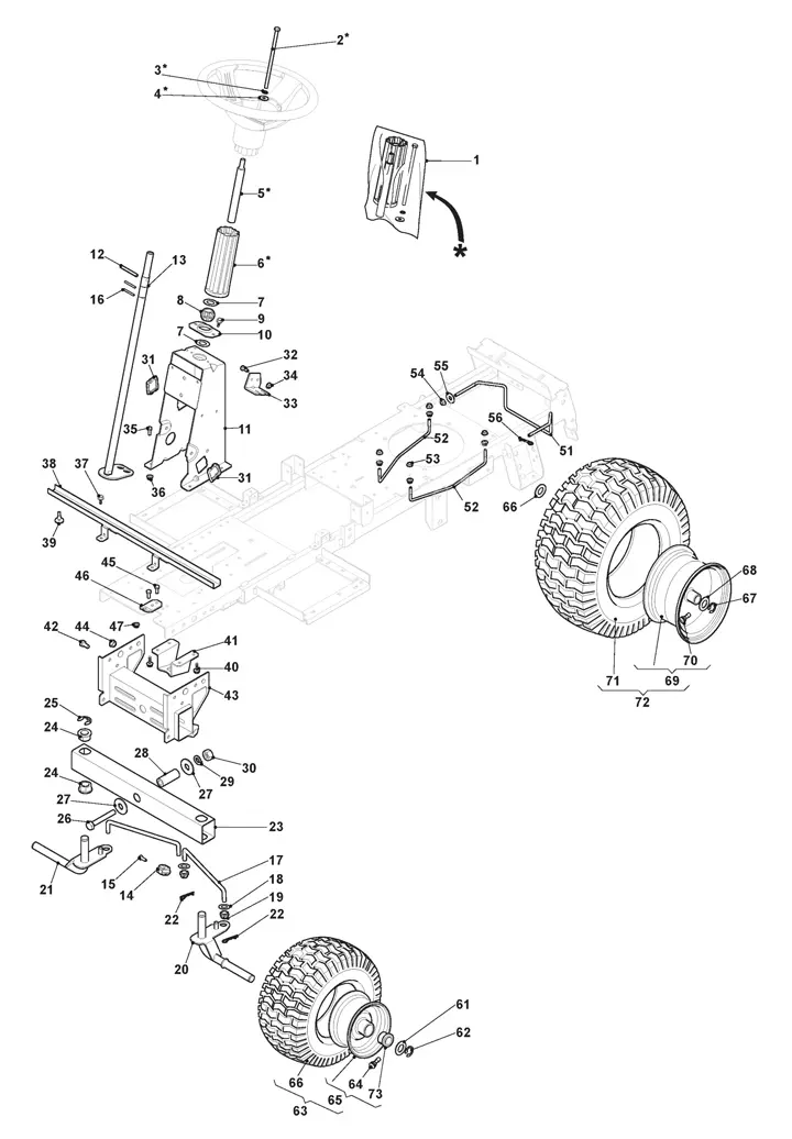 huskee riding mower parts diagram