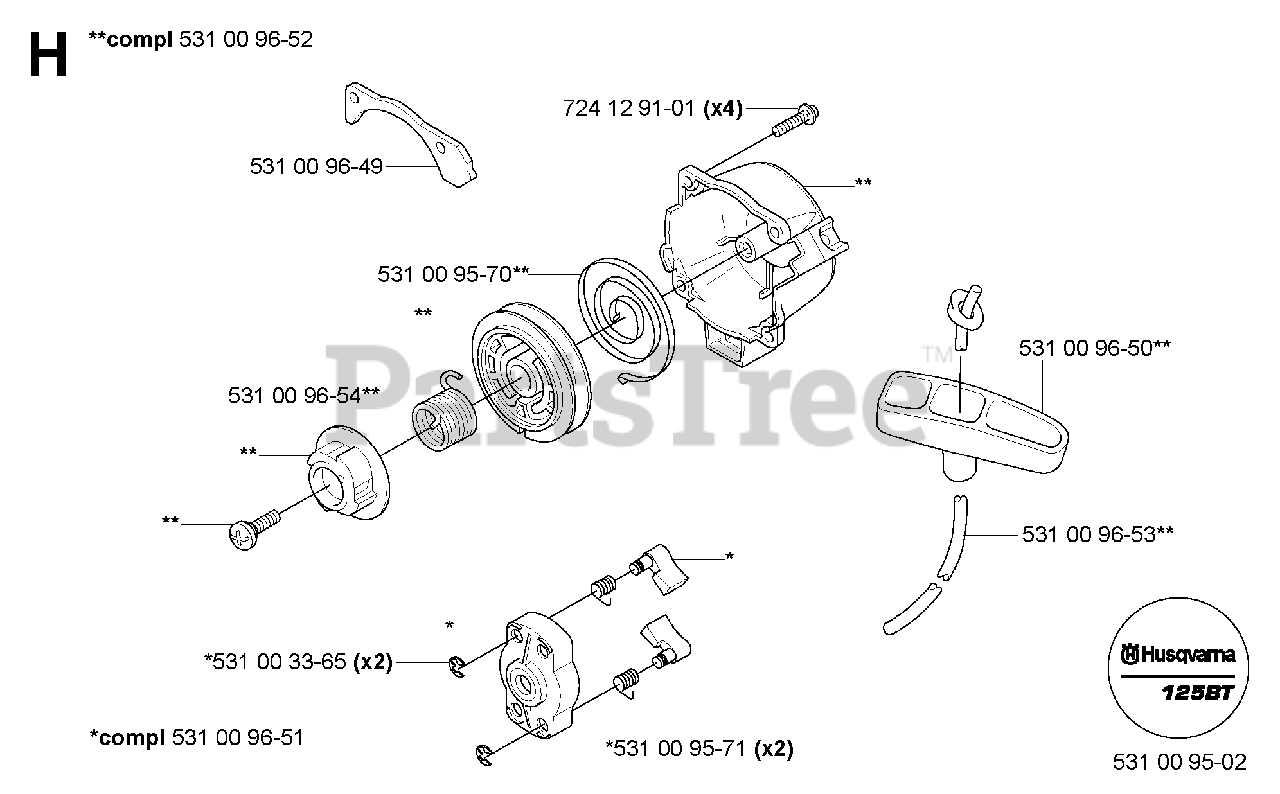 husqvarna 125b leaf blower parts diagram