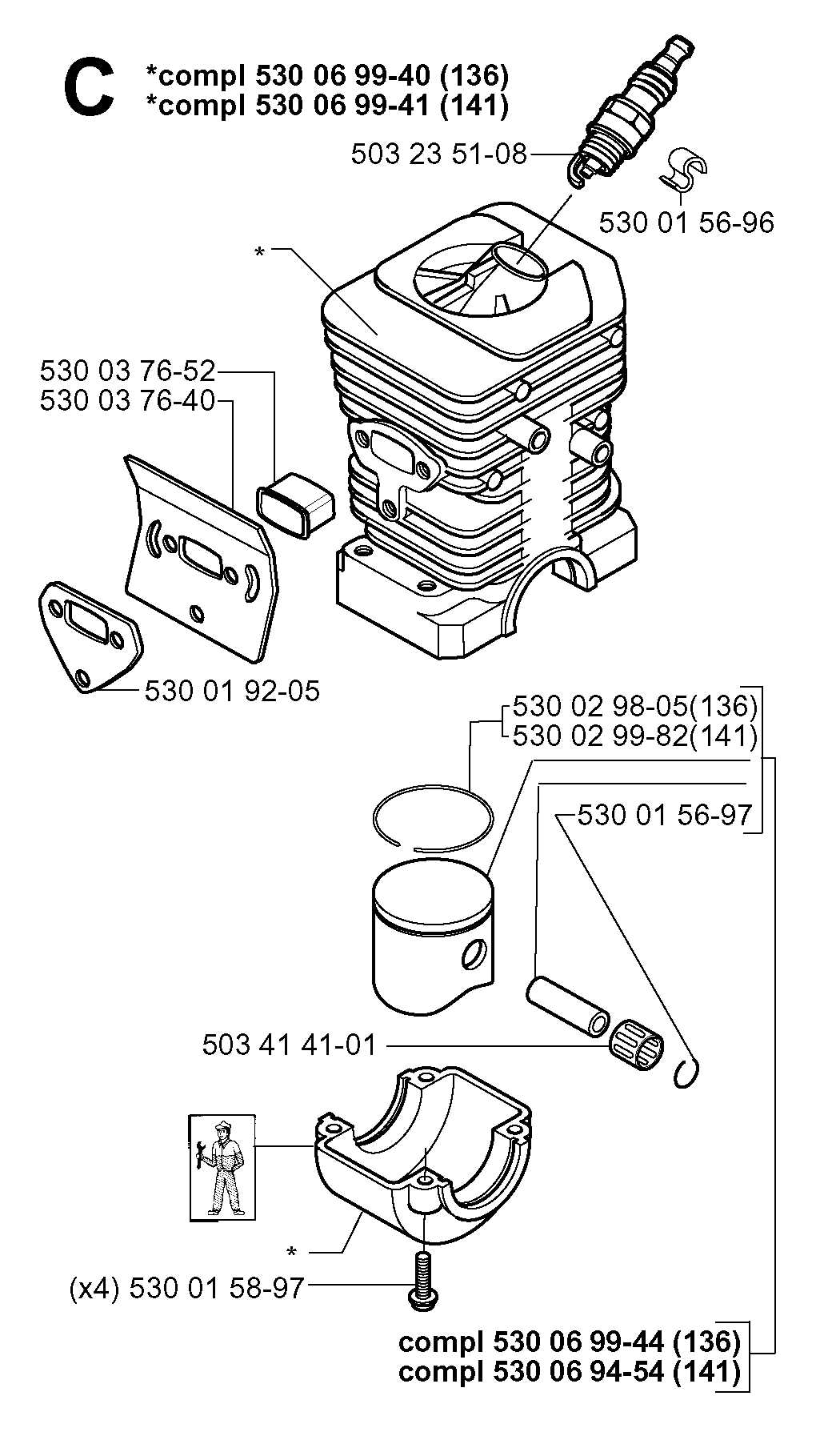 husqvarna 141 parts diagram