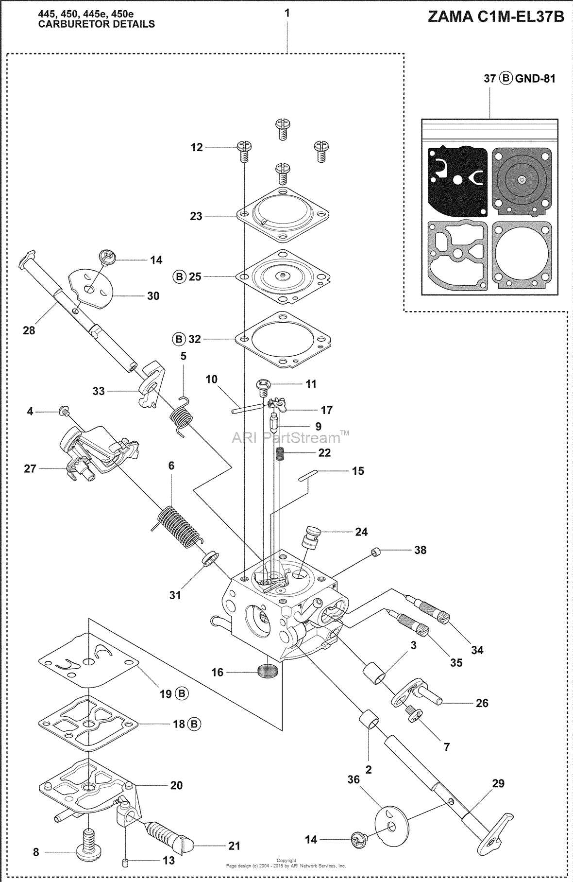 husqvarna 450 rancher parts diagram