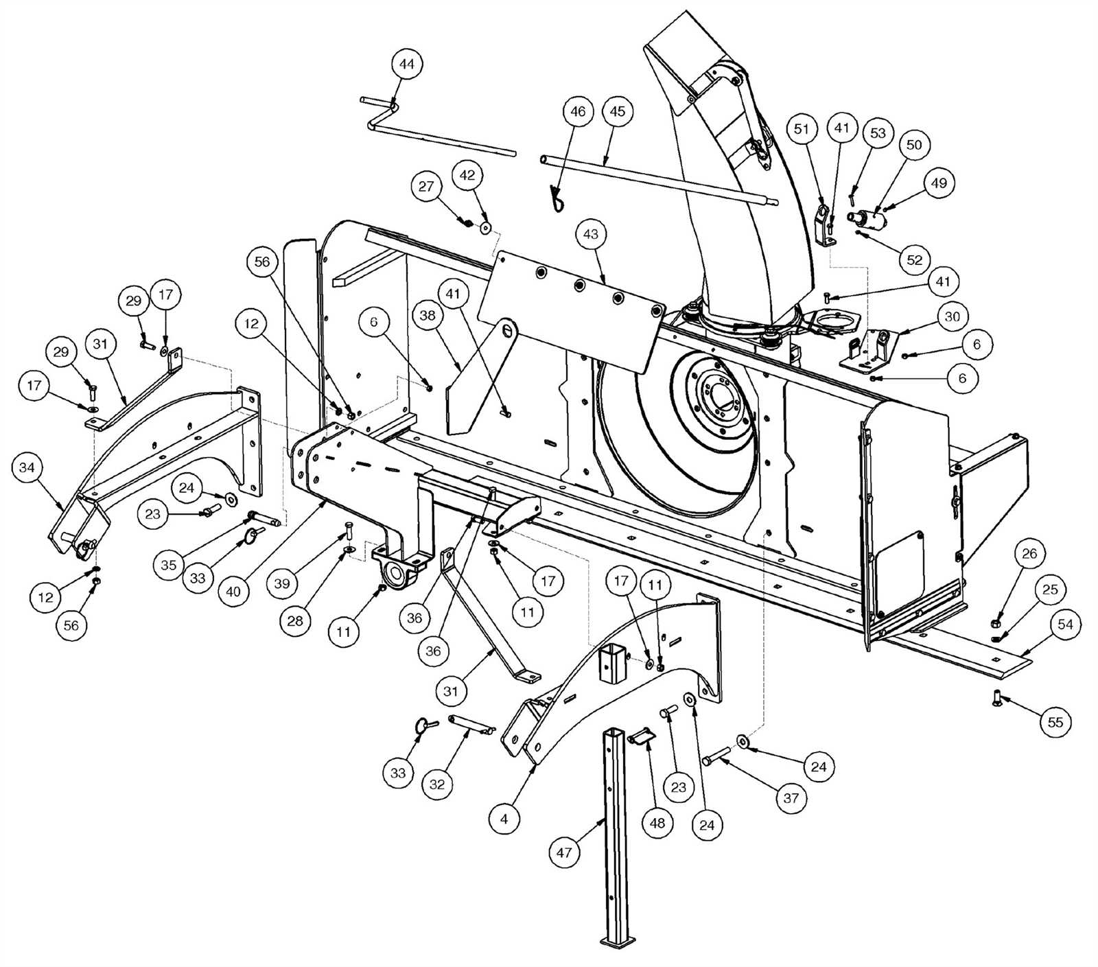 husqvarna snowblower parts diagram