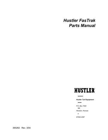 hustler fastrak parts diagram