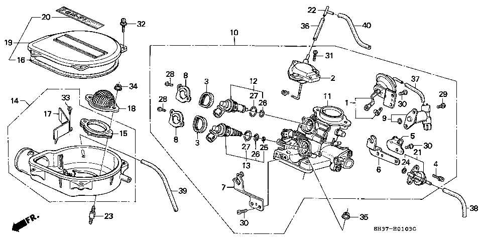 throttle body parts diagram