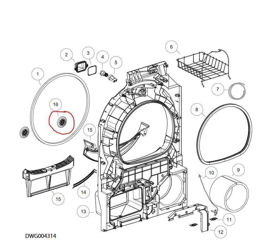 kenmore elite dryer parts diagram