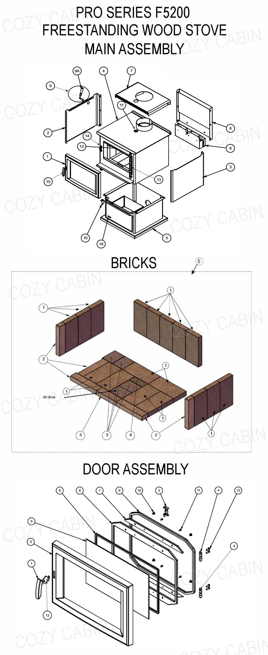 stove parts diagram