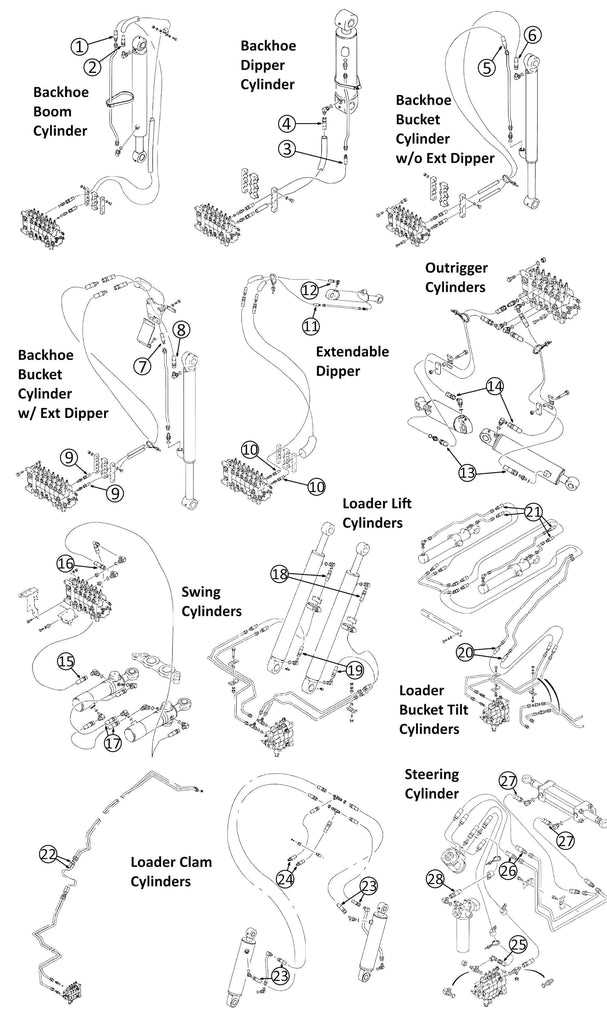 hydraulic case 580 backhoe parts diagram