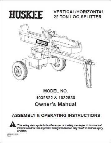 hydraulic log splitter parts diagram