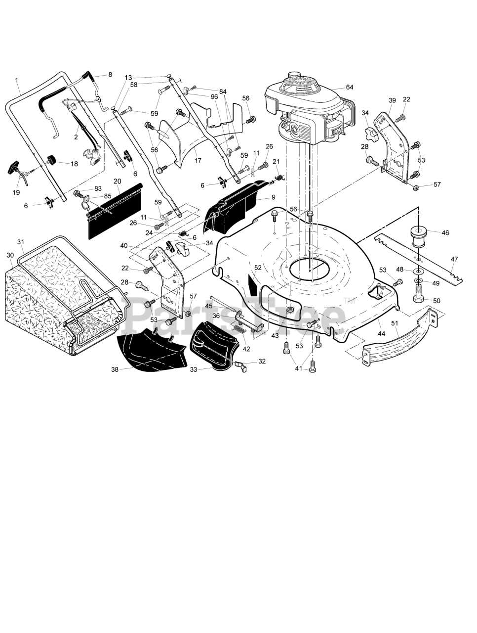 walk behind snapper self propelled lawn mower parts diagram