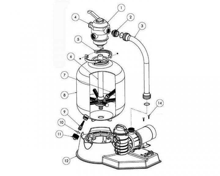 sta rite pool filter parts diagram