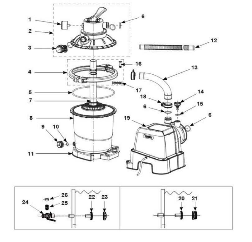 intex pool pump parts diagram