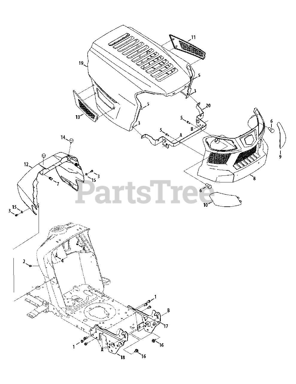 craftsman t1600 parts diagram