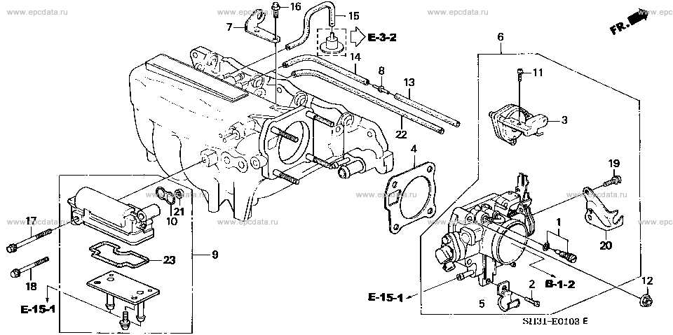 throttle body parts diagram