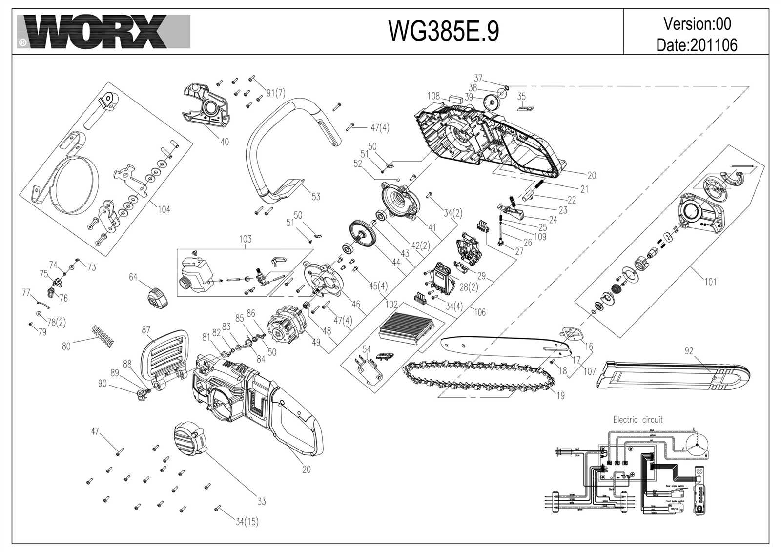 poulan pro pp5020av parts diagram