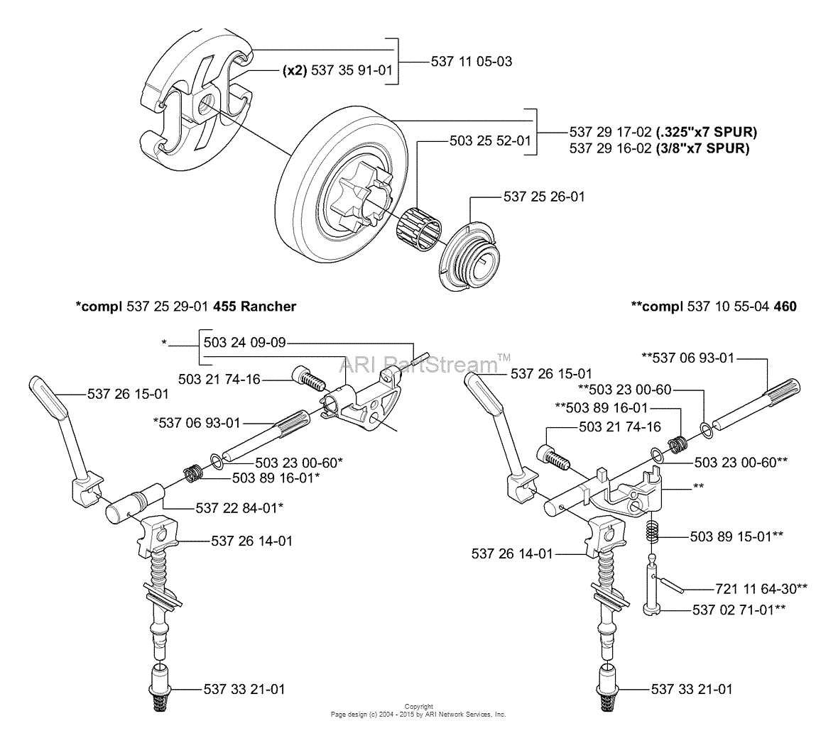 husqvarna 450 parts diagram