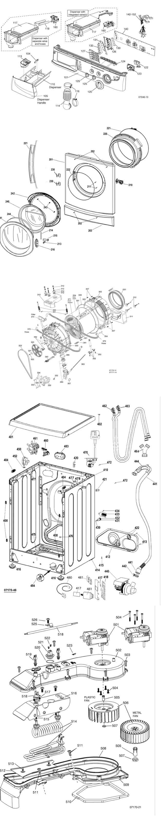 hotpoint washer parts diagram