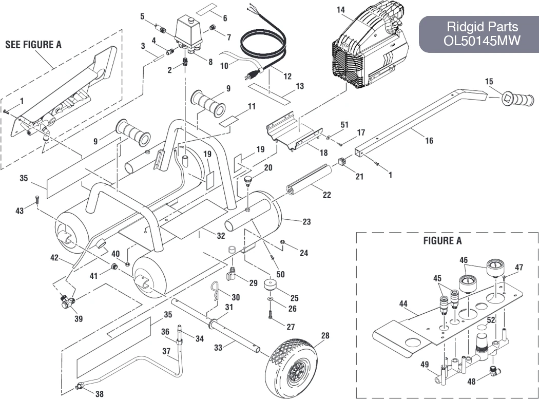 craftsman air compressor parts diagram