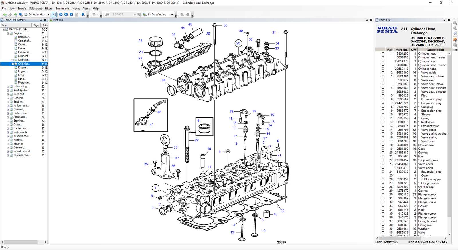 volvo penta 5.0 gxi parts diagram