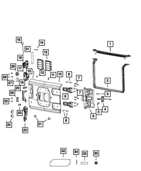 jeep wrangler diagram parts