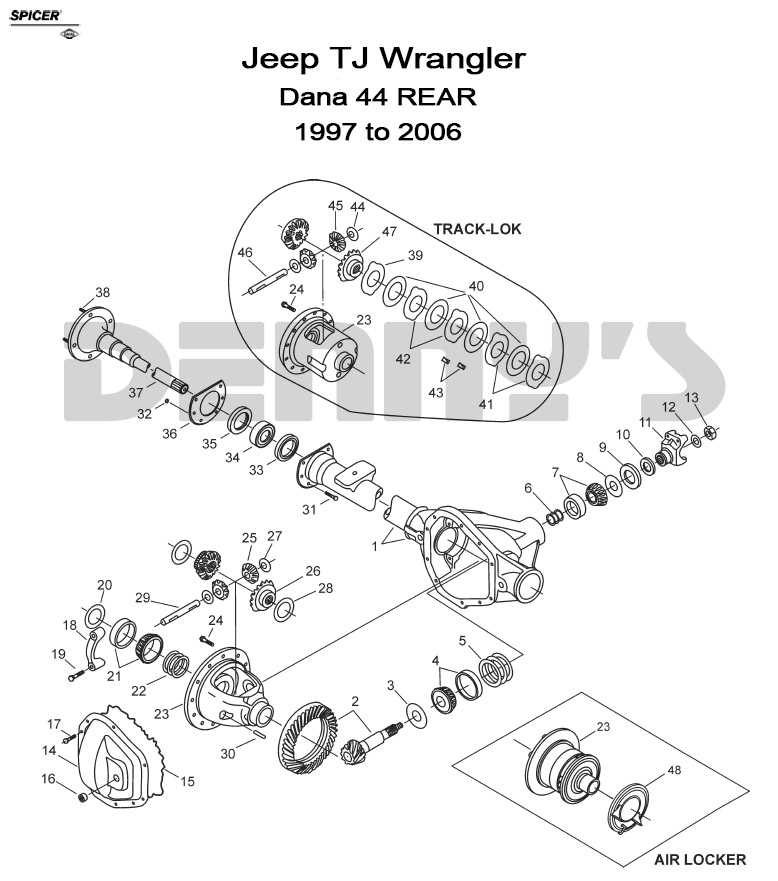 jeep wrangler diagram parts