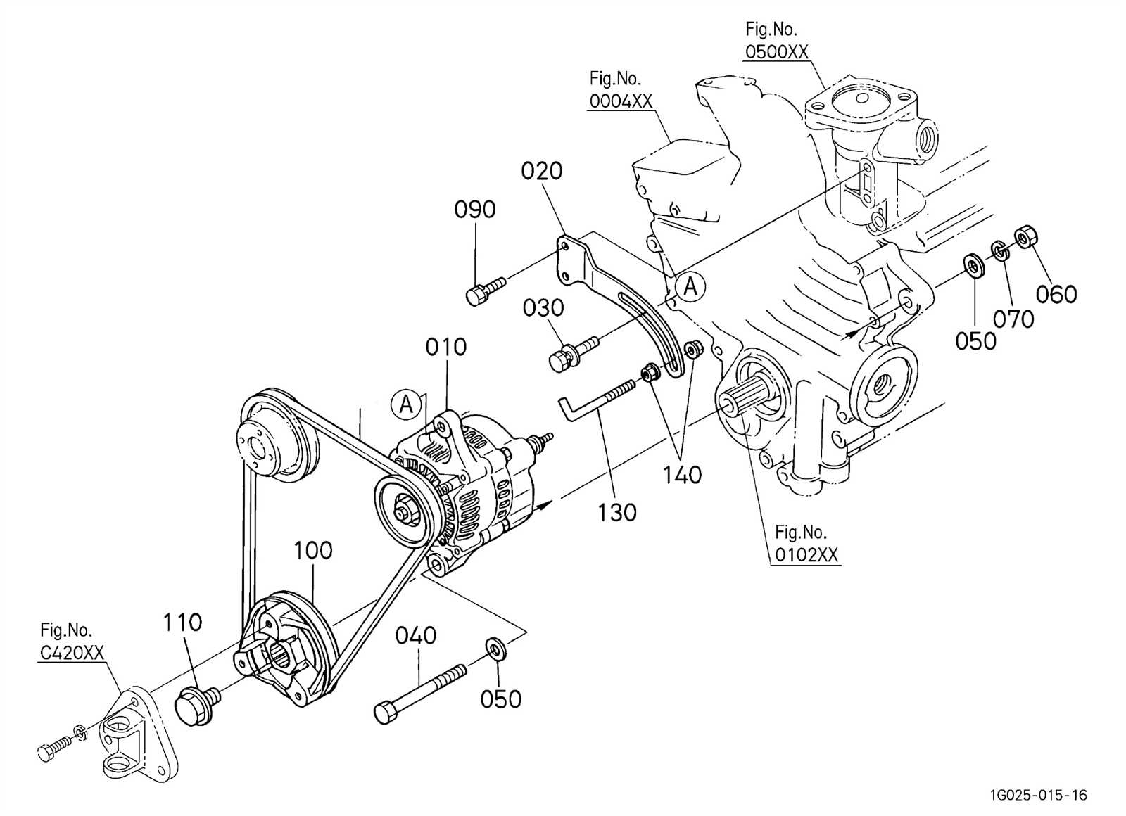 kubota mower deck parts diagram