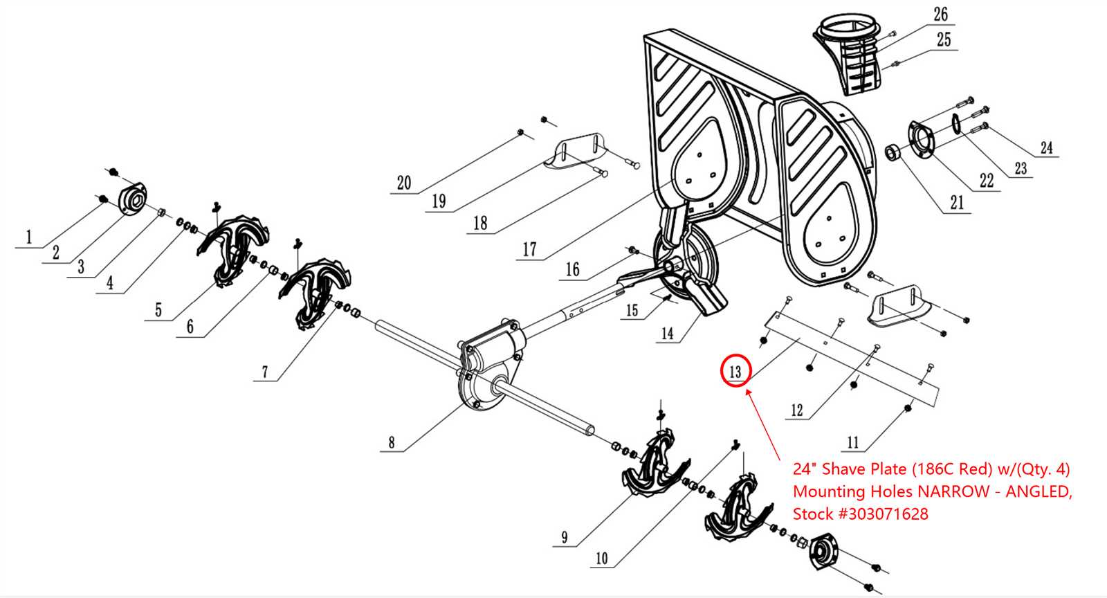 husqvarna snowblower parts diagram