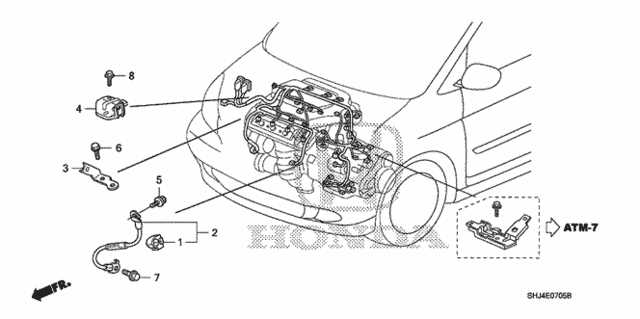 2007 honda odyssey engine parts diagram