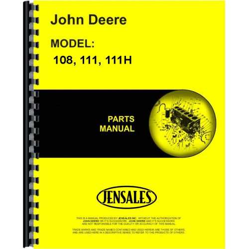 john deere 111 parts diagram