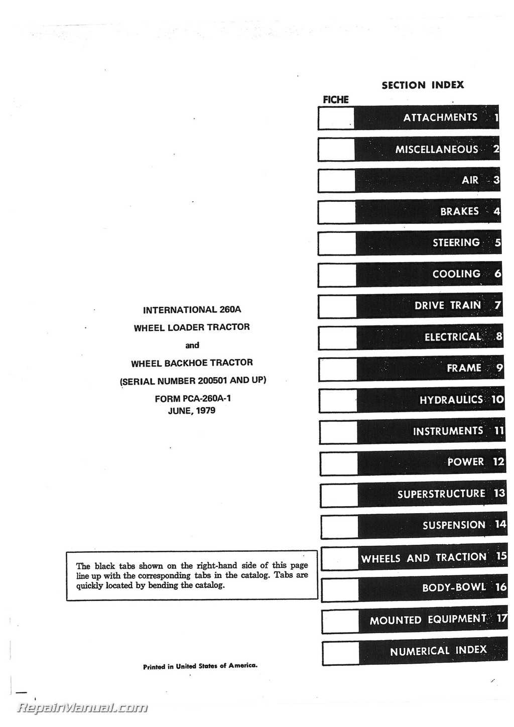 john deere 260 parts diagram